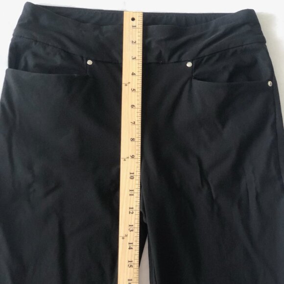 PGA Tour Golf Slacks Women S Black Slim Stretch Tummy Control Preppy - Picture 5 of 7